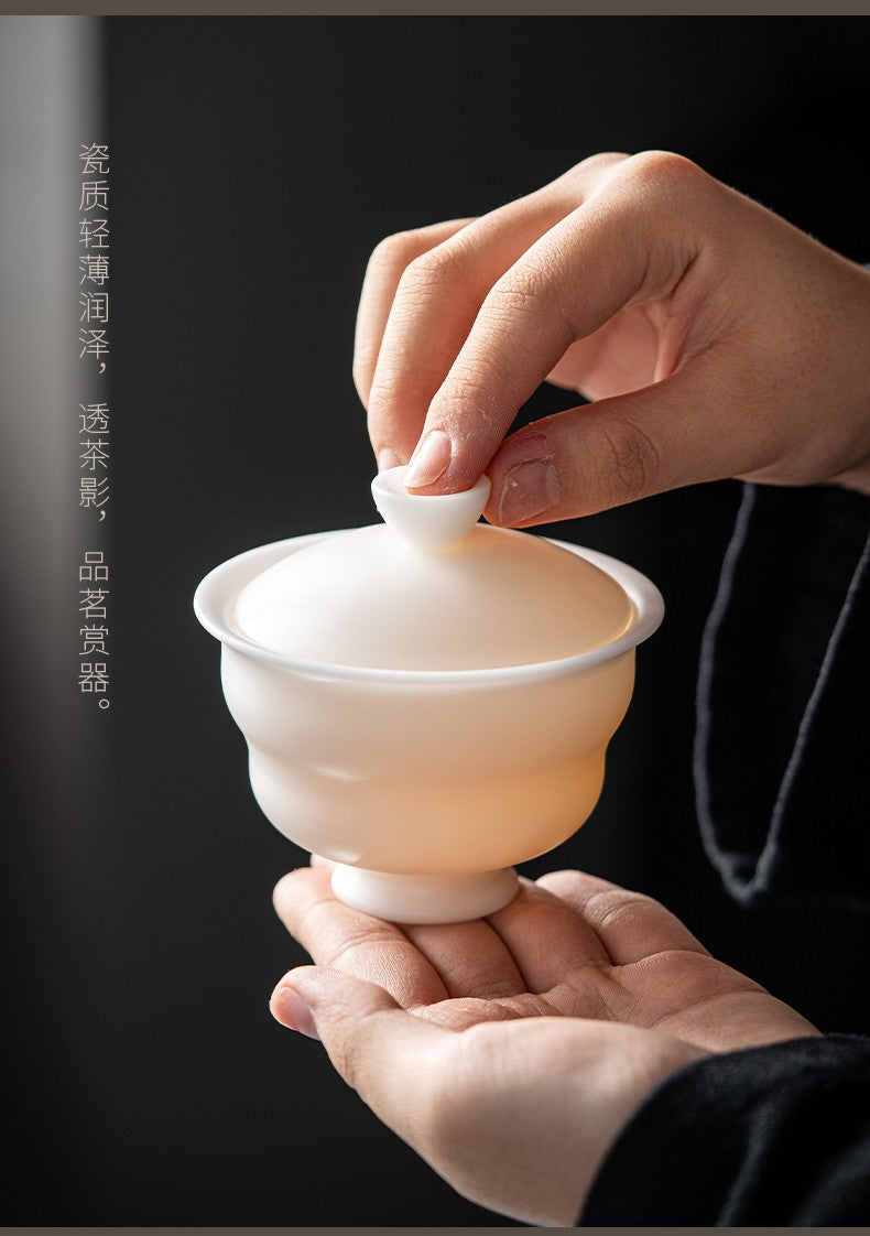 手拉胚盖碗74-斗笠盖碗