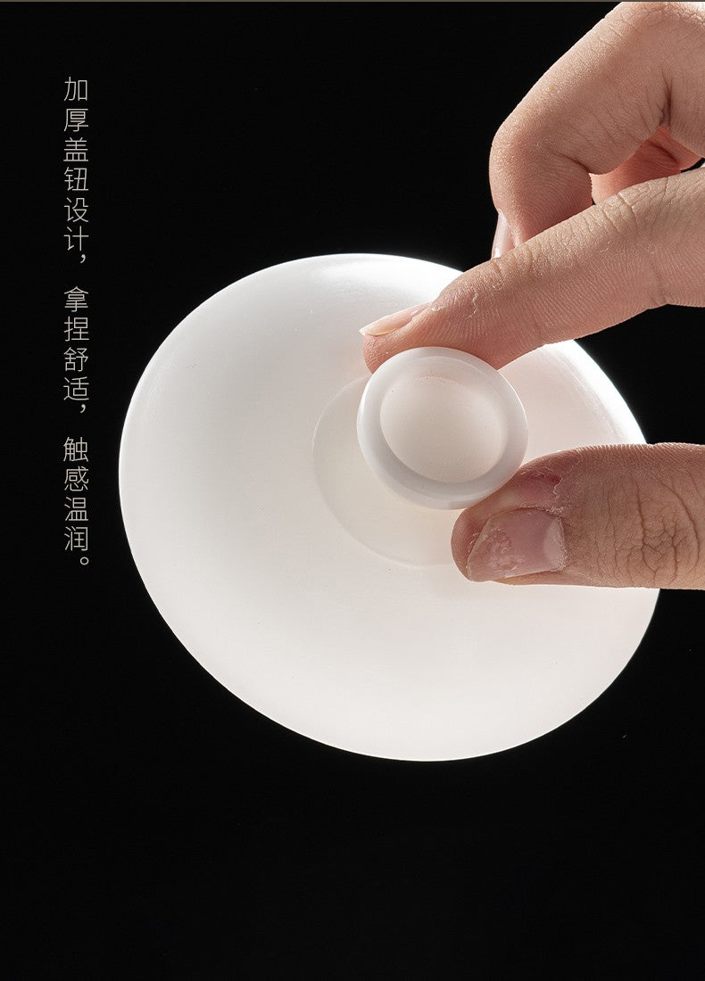 手拉胚盖碗74-斗笠盖碗