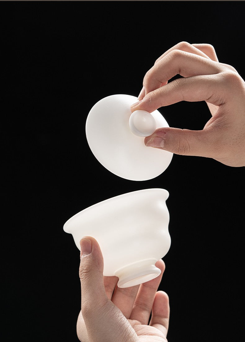 手拉胚盖碗74-斗笠盖碗