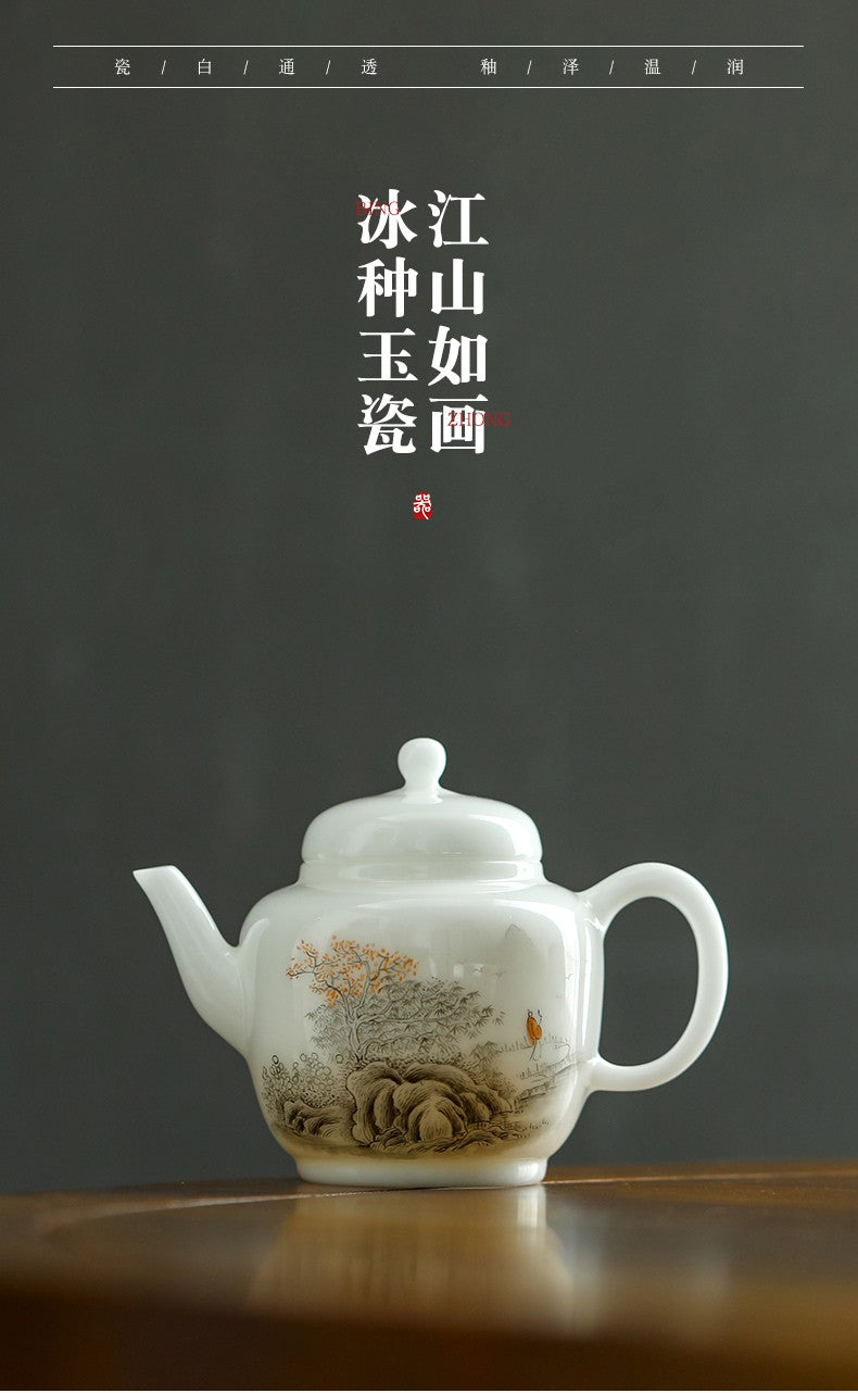 手绘仿古壶款式3-江山如画