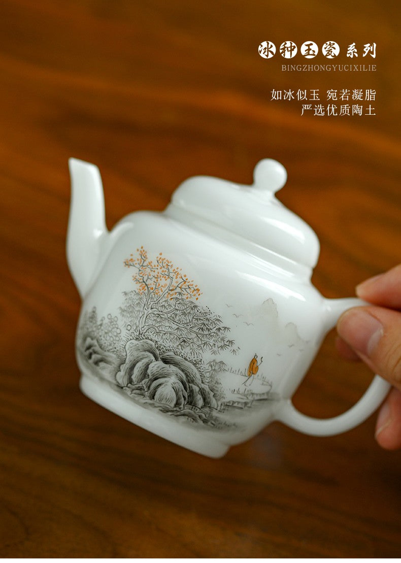 手绘仿古壶款式3-江山如画