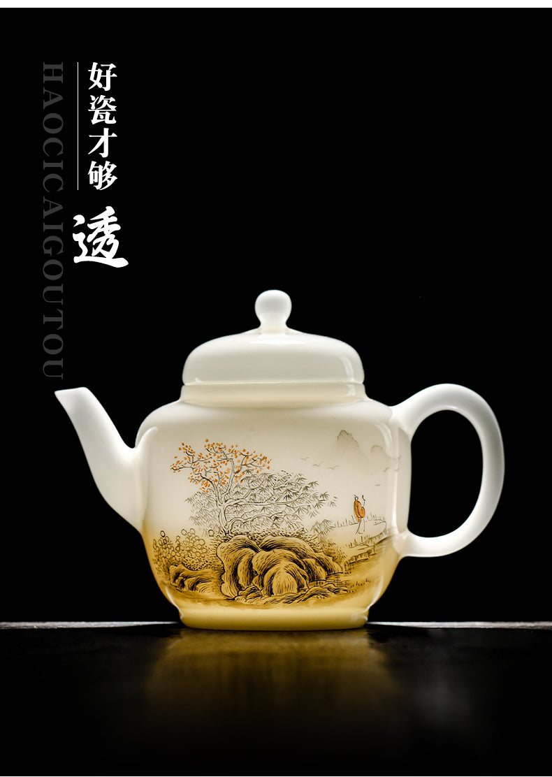 手绘仿古壶款式3-江山如画