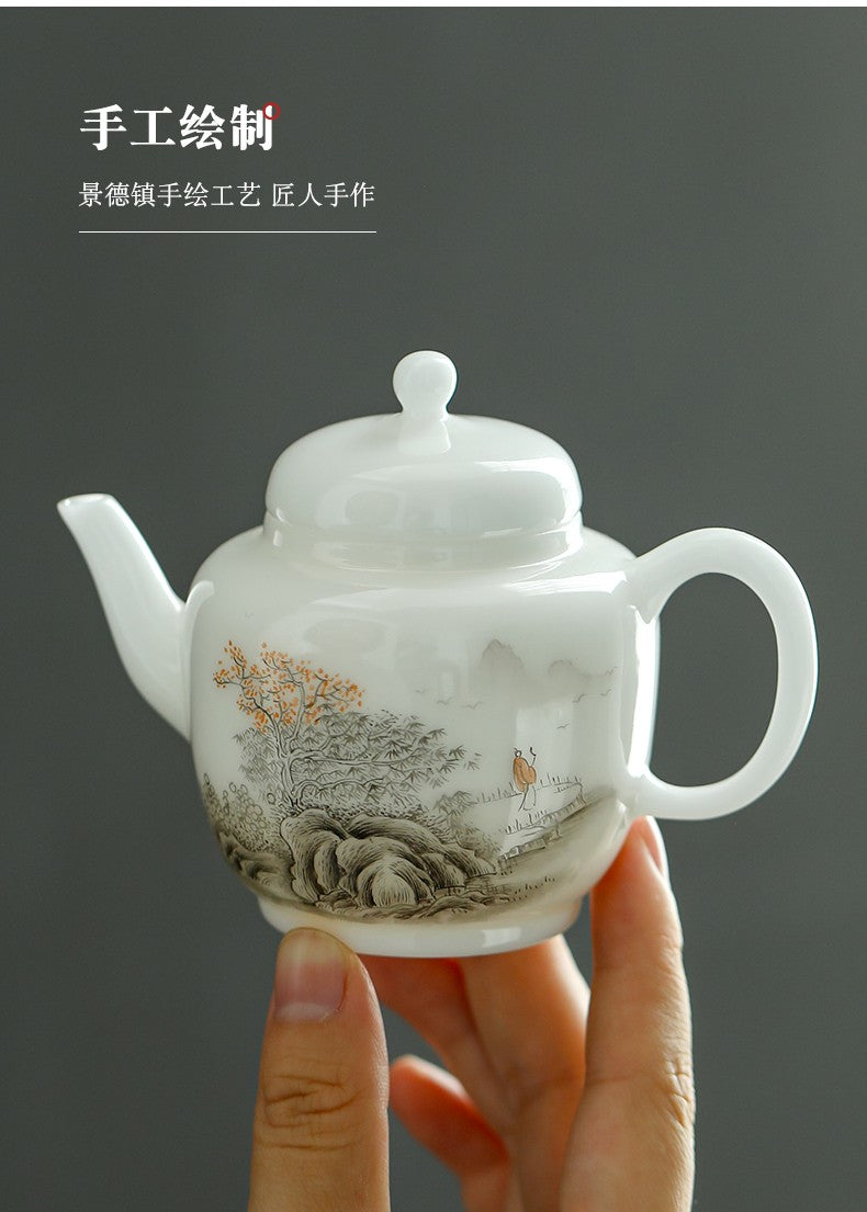 手绘仿古壶款式3-江山如画